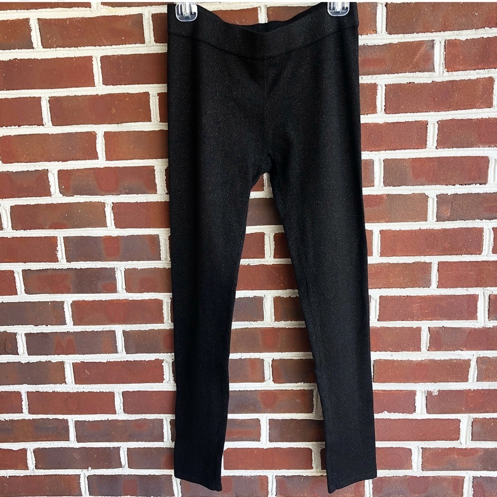 Express black leggings with gold sparkles